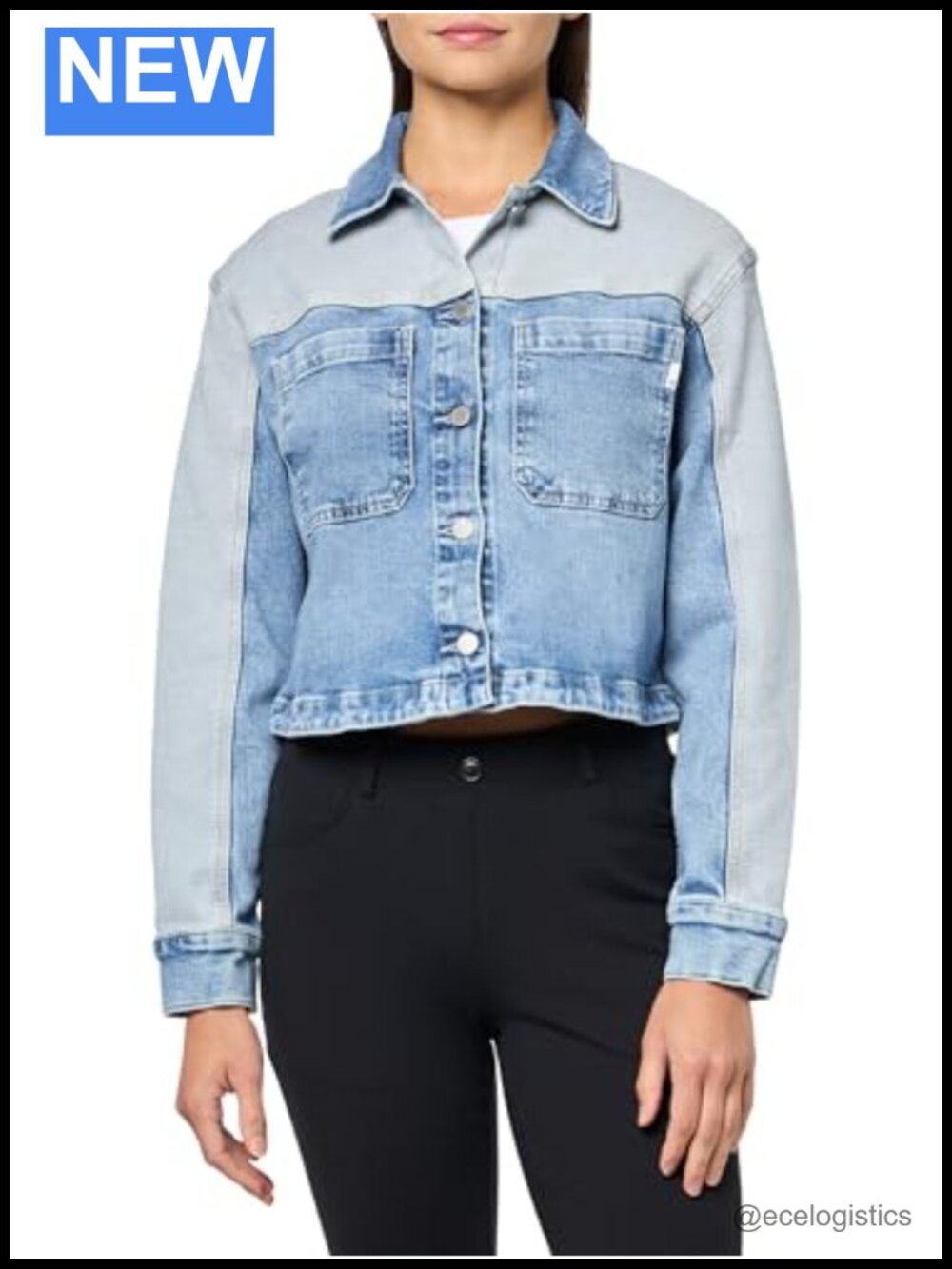 AG Adriano Goldschmied Women's Juliana Contrast Denim Jacket